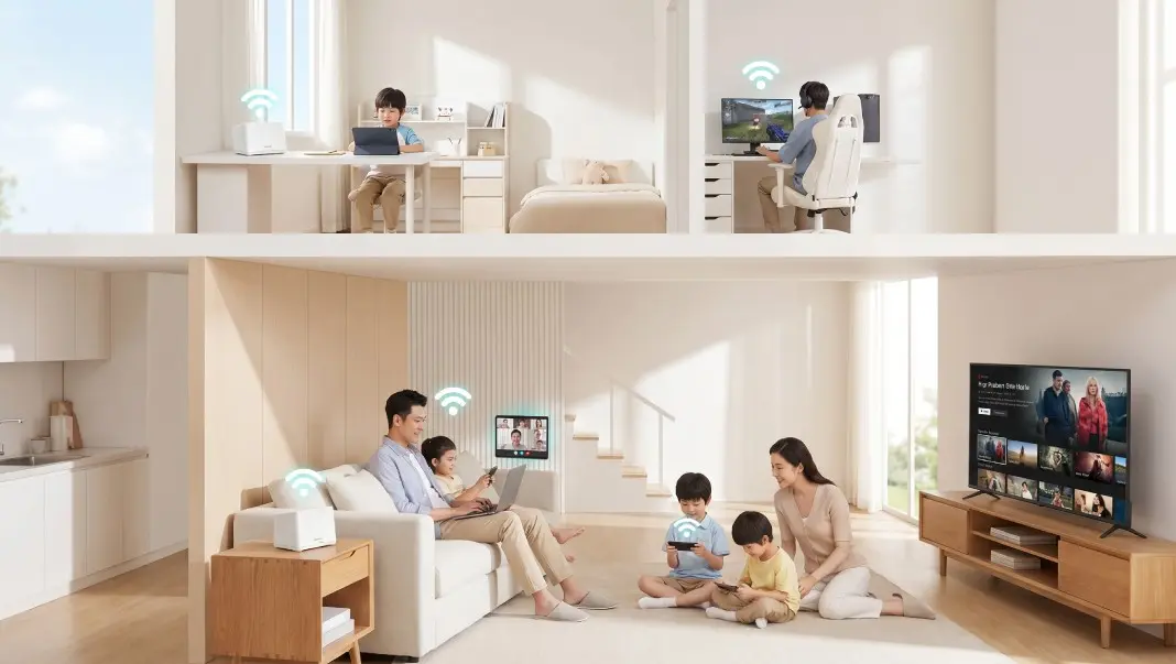 Wi-Fi 7  Halo 系列提供穩定、高品質的網路連線，讓大家庭不再受到空間限制，輕鬆擁有高速網路。