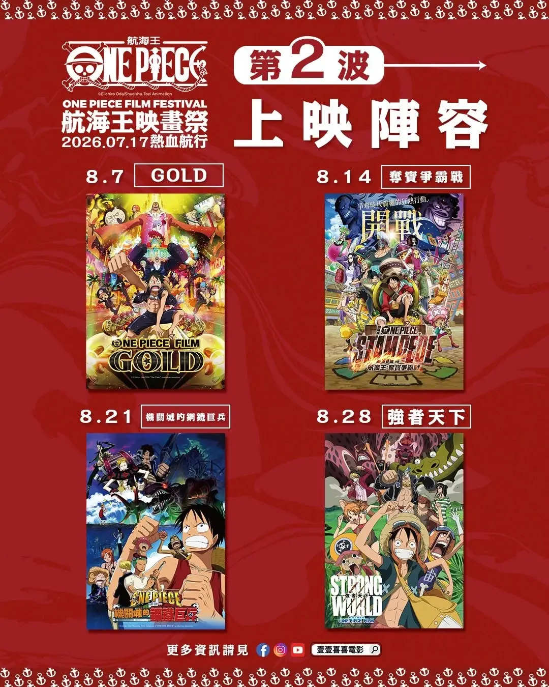航海王映畫祭第二波上映片單