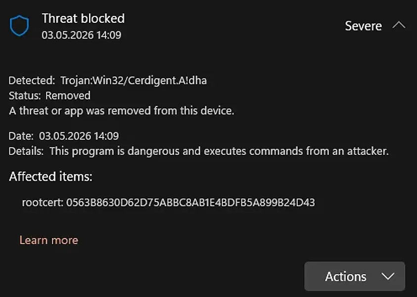 cerdigent-false-positive