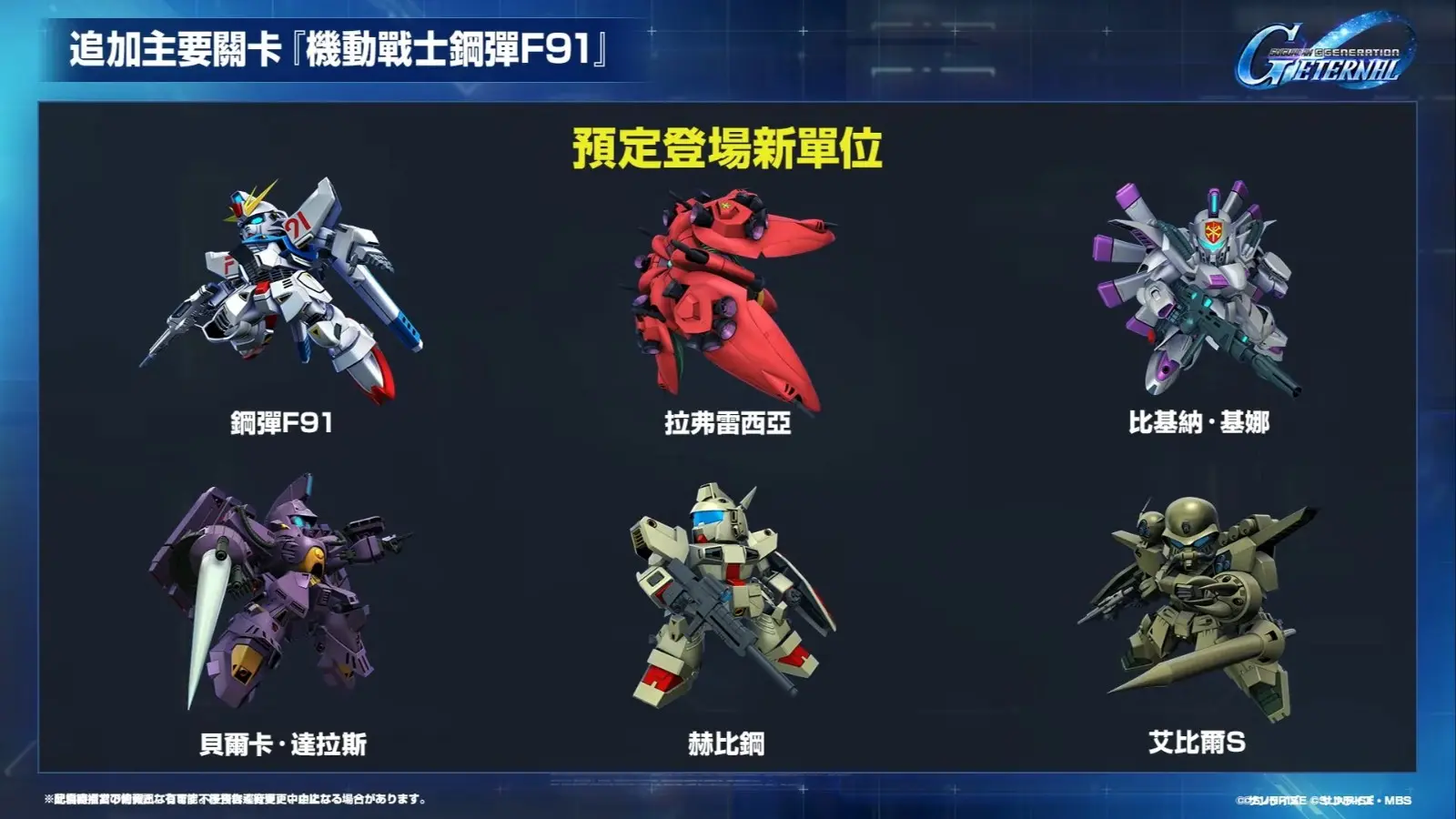 《SD鋼彈 G世代 永恆》更新計畫直播 10-13 screenshot
