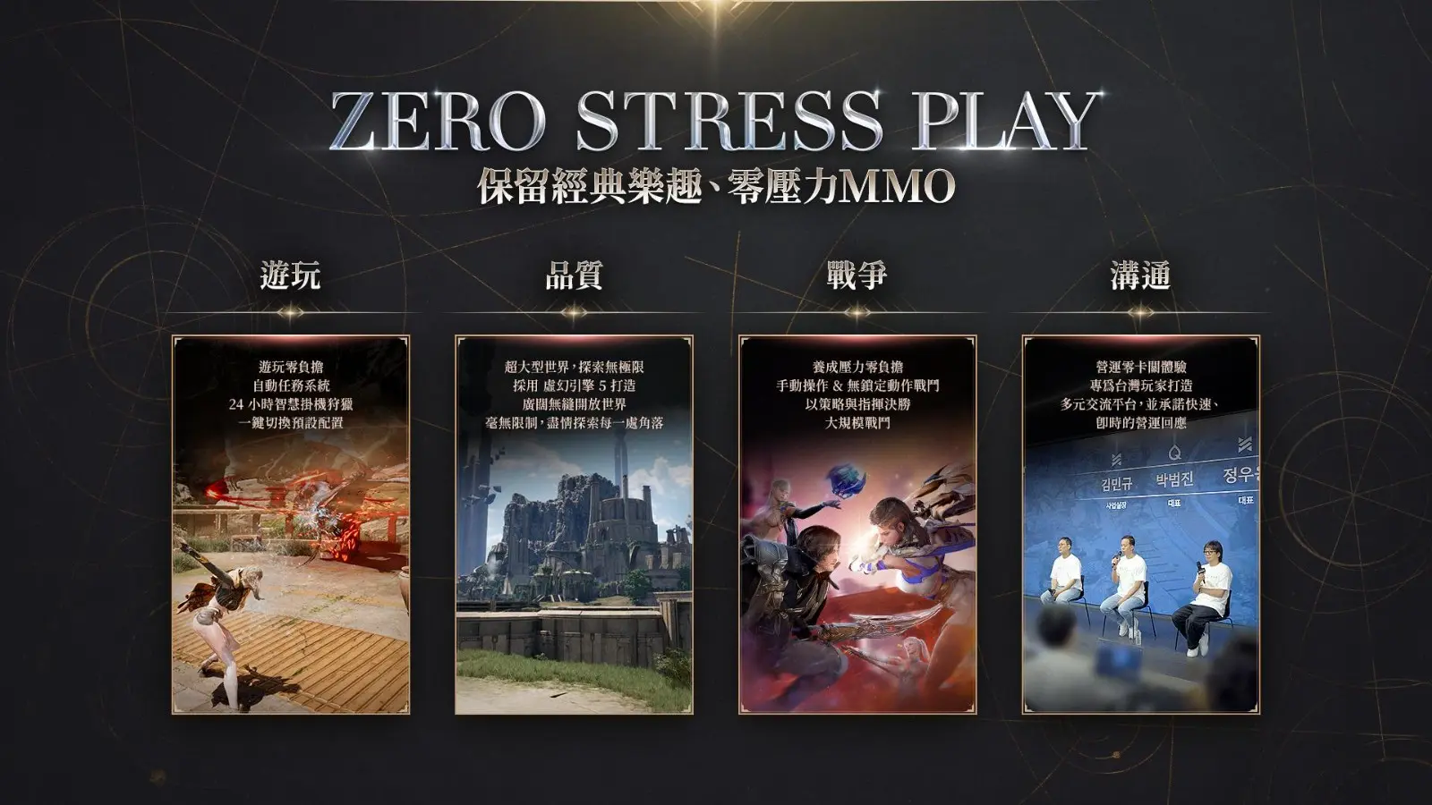 圖片：遊戲四大特色，其中持續的與玩家溝通，是原廠最為重視的一環。