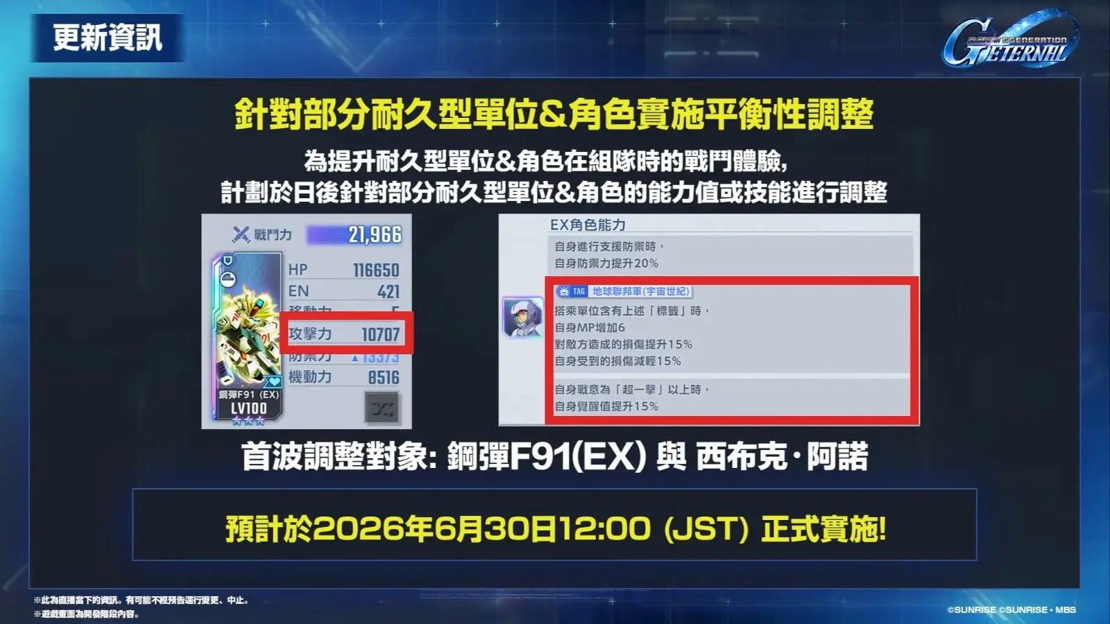 《SD鋼彈 G世代 永恆》更新計畫直播 26-45 screenshot