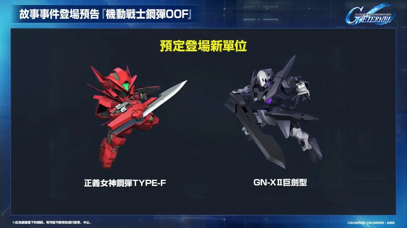 《SD鋼彈 G世代 永恆》更新計畫直播 13-38 screenshot