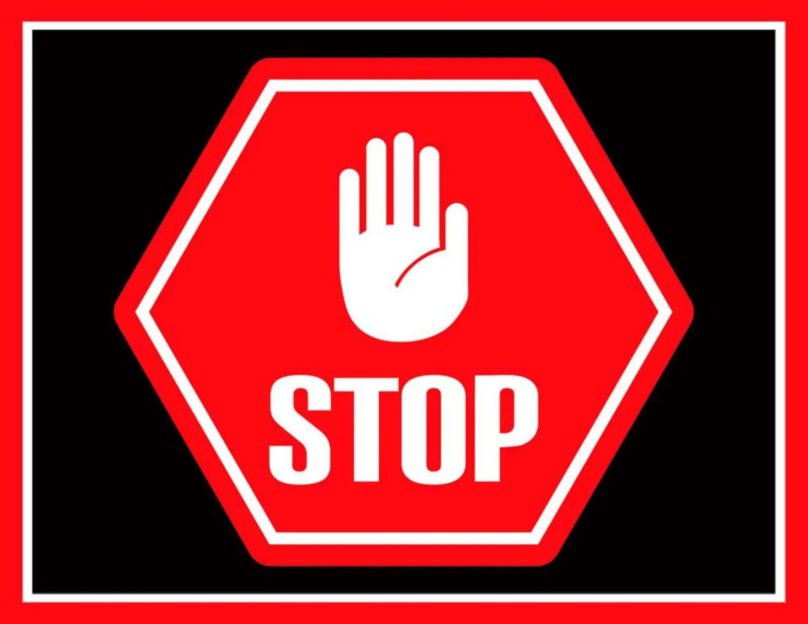 A photo of a stop sign.