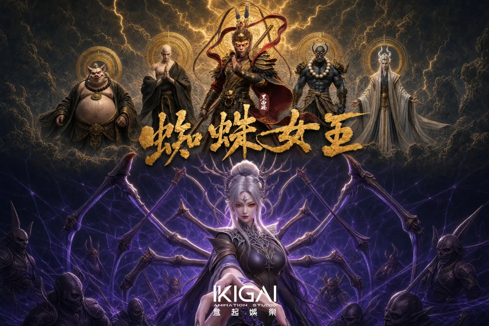 顛覆傳統的動畫《黑西遊》，是以反派觀點切入的西遊宇宙鉅作。 (圖片提供：意起娛樂)