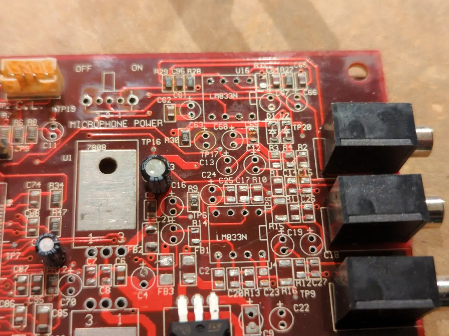 lots of empty footprints with just some solder fillets showing.