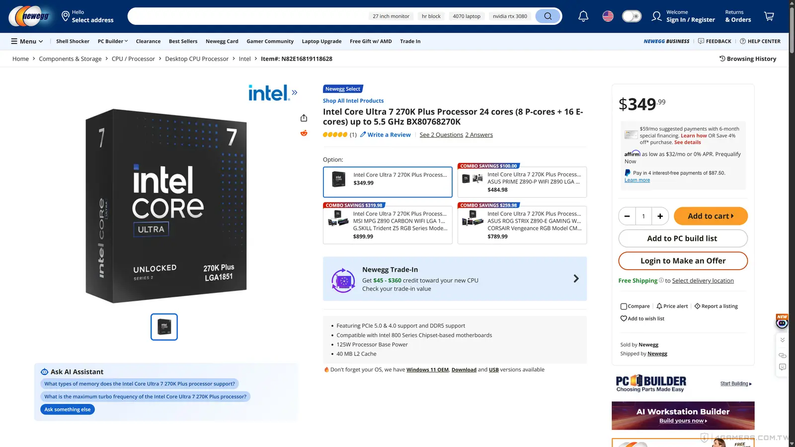 Intel Core Ultra 200S Plus