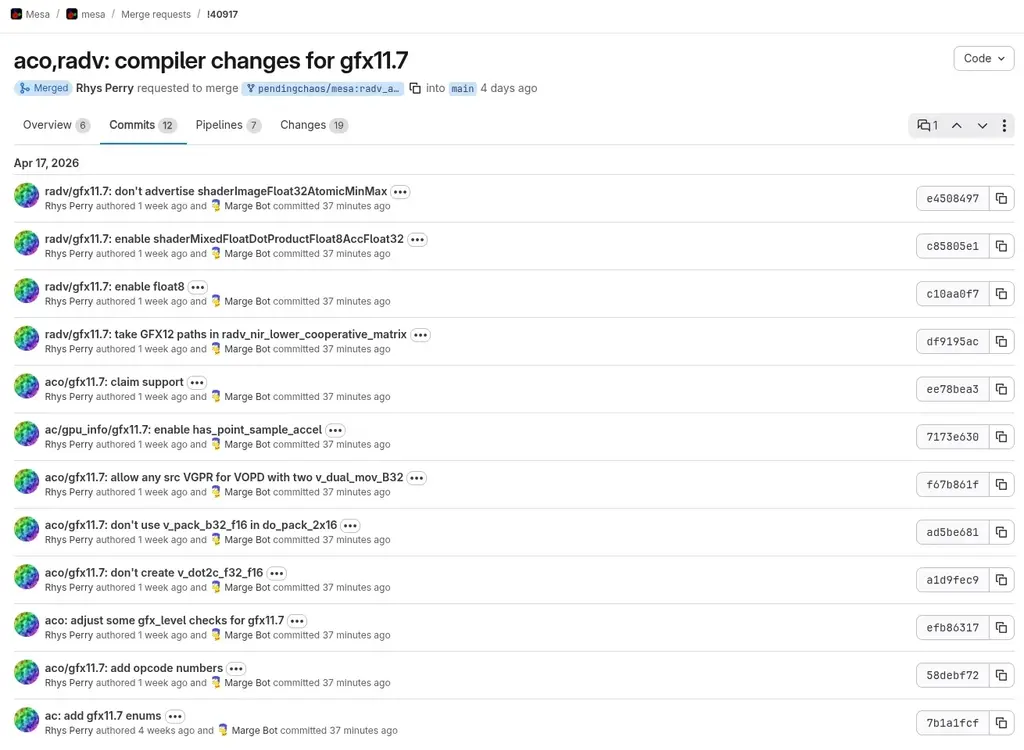 Valve Developer Lands RADV/ACO Changes For AMD's GFX11.7 / RDNA 4m