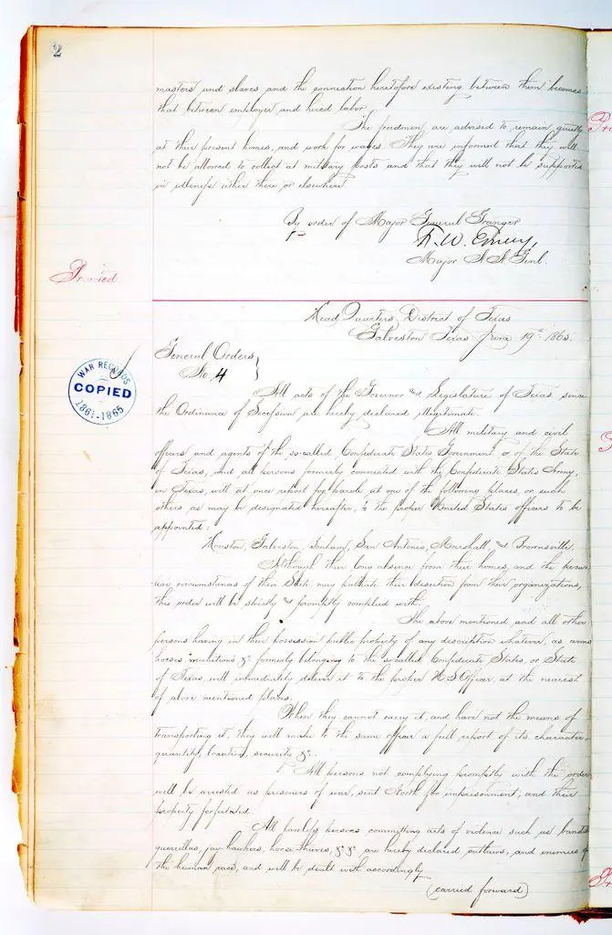In recognition of #Juneteenth today, we’re sharing scans of General Order No.…