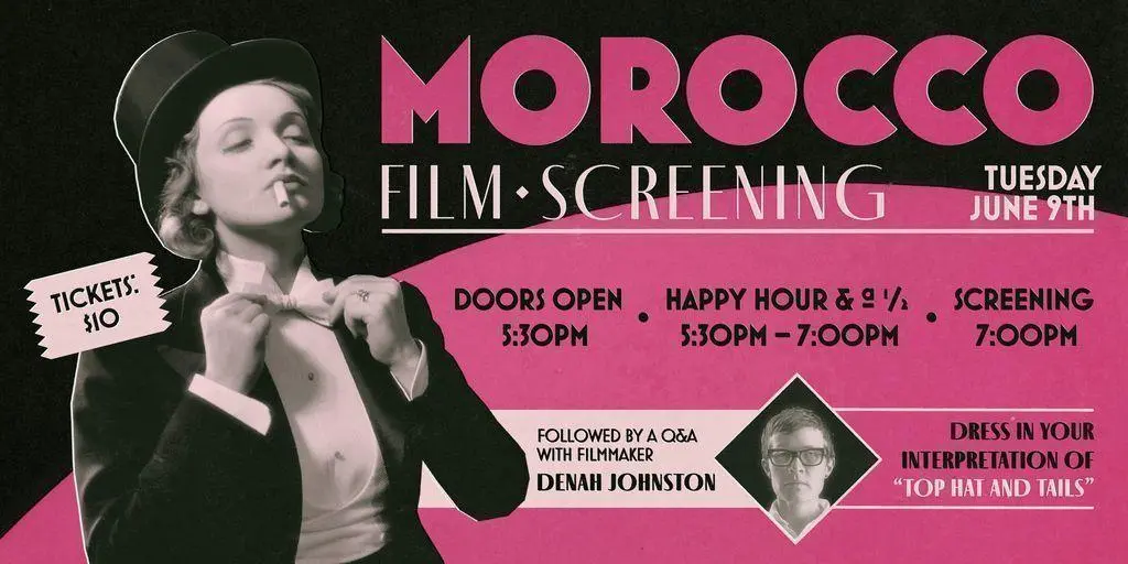 Step into a night of glamour 🎩 and public domain history as 🎬 MOROCCO (1930)…