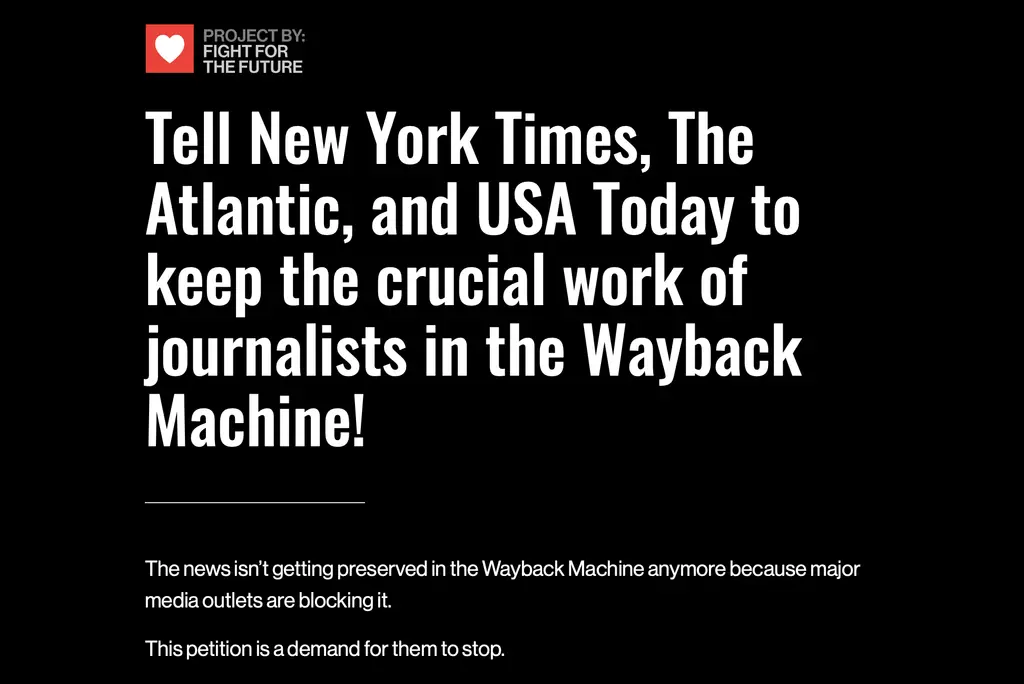 🧵 Some publishers and news organizations are blocking the Wayback Machine from…