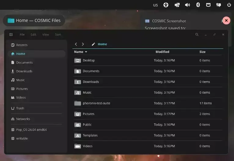 COSMIC Epoch 1.7 Released: No Longer Slow Browsing Network Filesystems