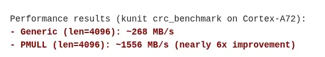 Linux 7.1 Lands ARM64 NEON-Accelerated CRC64-NVMe For ~6x Improvement