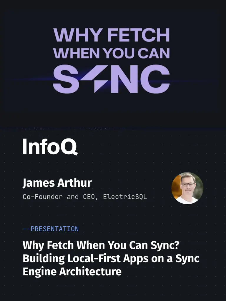 Why fetch when you can sync?
