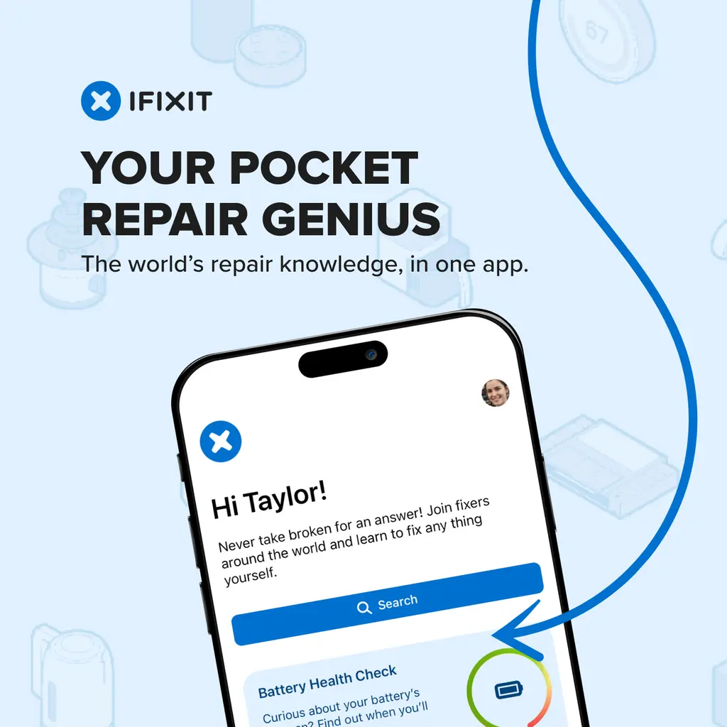 Every guide, every fix, every answer. Right in your pocket. Download the iFixt…