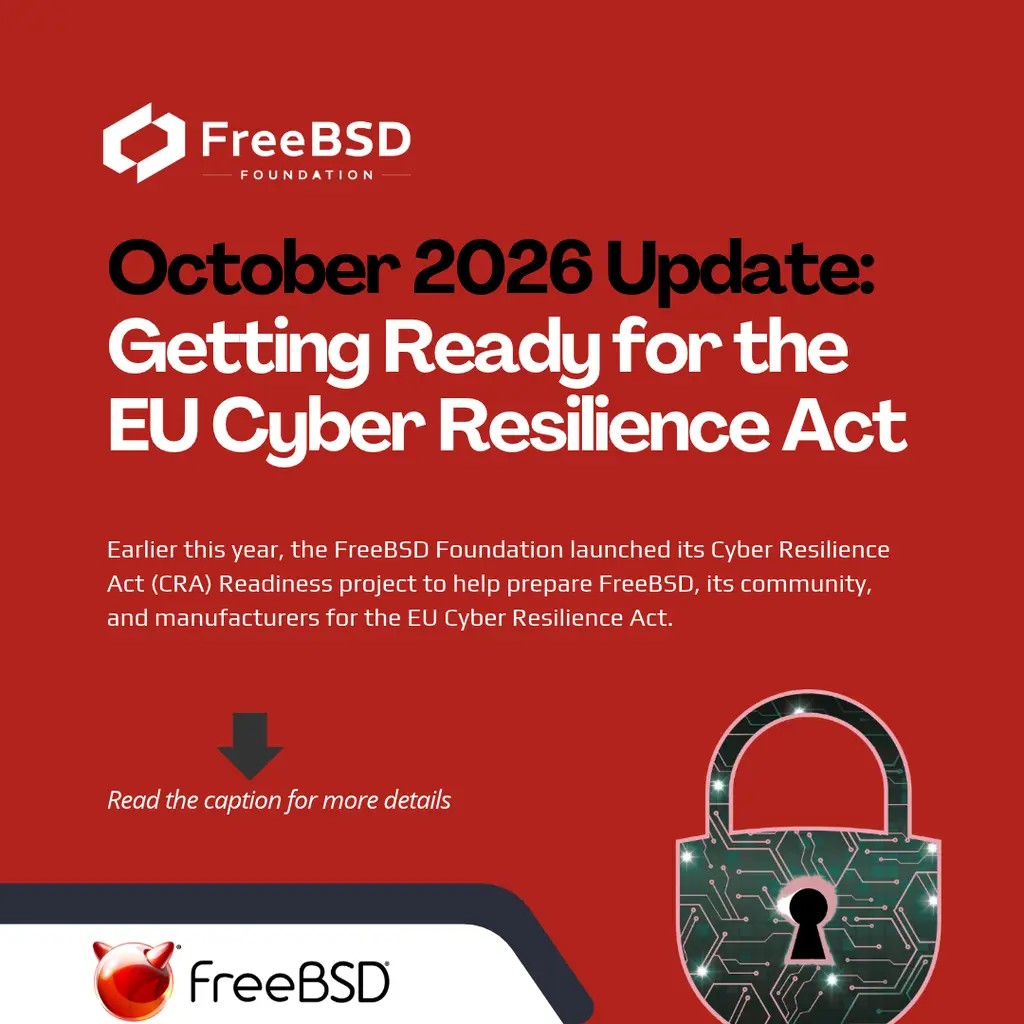 Earlier this year, the FreeBSD Foundation launched its Cyber Resilience Act…