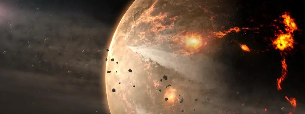 The missing 500 million: Cosmic bombardment melted Earth's first crust