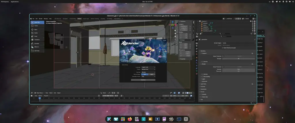 Blender 5.1 Delivers Some Nice Gains For CPU Rendering Performance On Linux