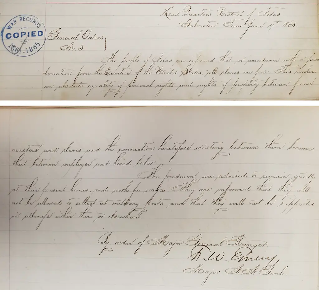 In recognition of #Juneteenth today, we’re sharing scans of General Order No.…