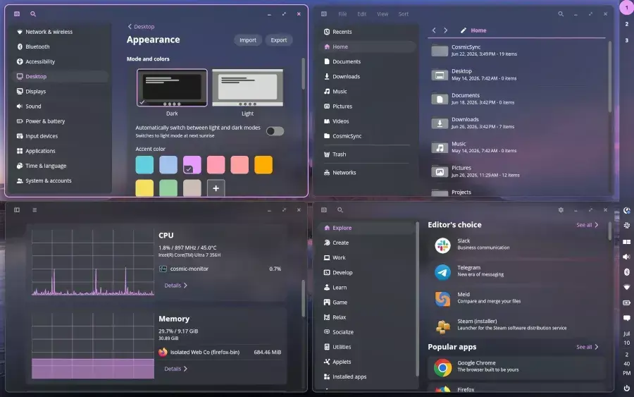 COSMIC Epoch 1.5 Brings More Fixes & Improvements To System76's Desktop