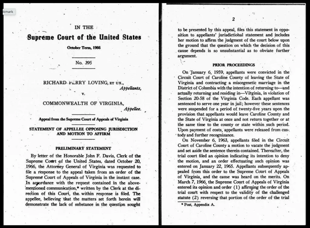 The U.S. Supreme Court’s decision in Loving v. Virginia struck down bans on…