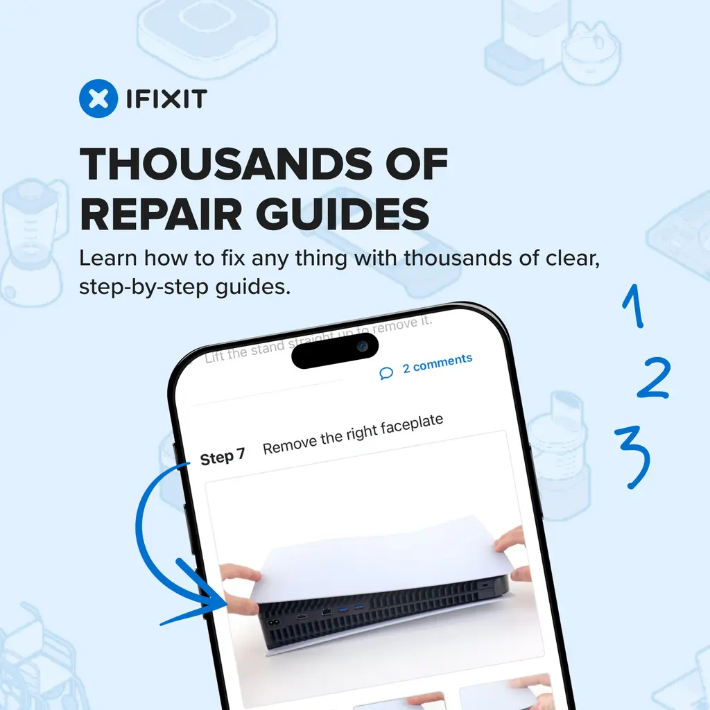 Every guide, every fix, every answer. Right in your pocket. Download the iFixt…