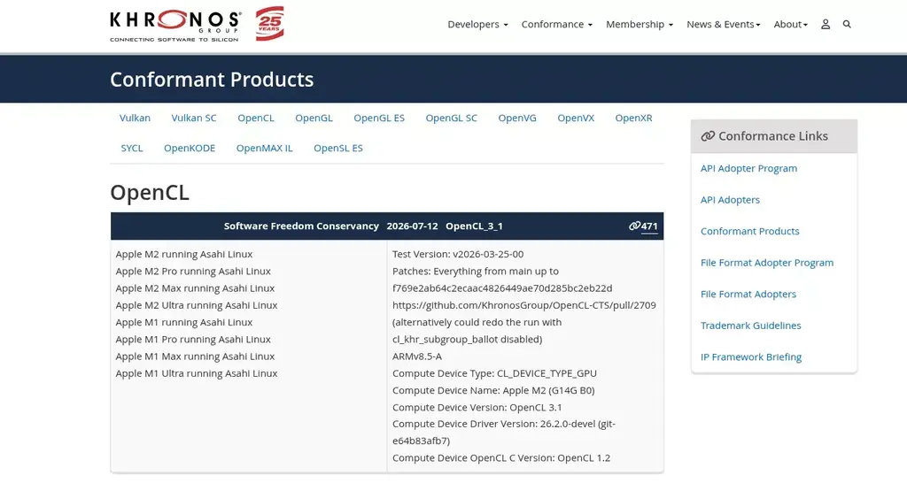 Khronos Lists First Conformant OpenCL 3.1 Implementation: Apple M1/M2 On Asashi…