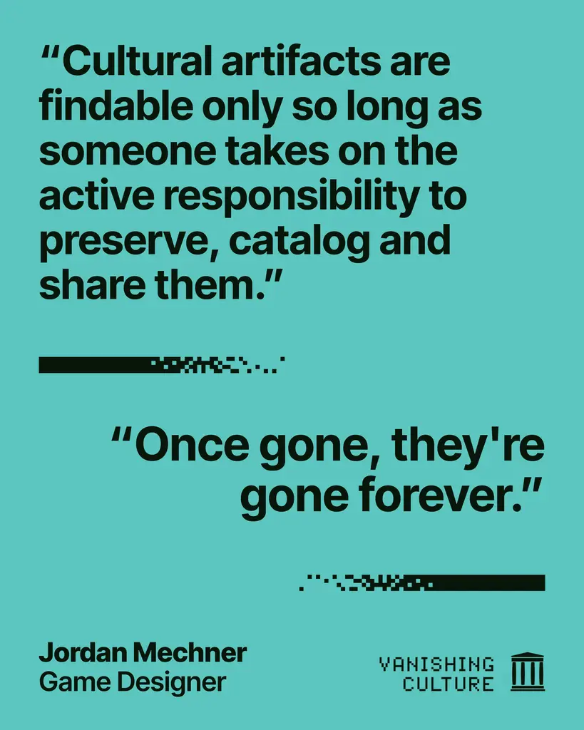 🧵1/3 What if the history of games, films, and culture disappears not because it…