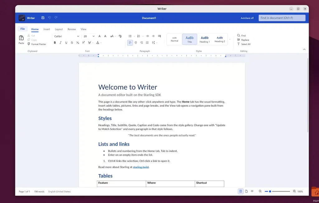 AI-Generated Starling Desktop Environment Rolls Out Its Own Office Suite