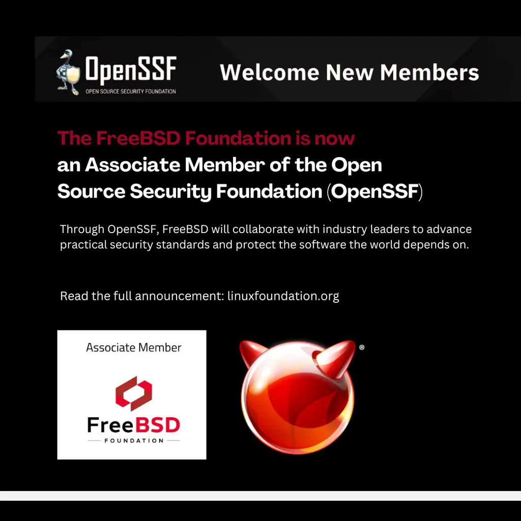 We’re proud to share that the FreeBSD Foundation has joined the Open Source…