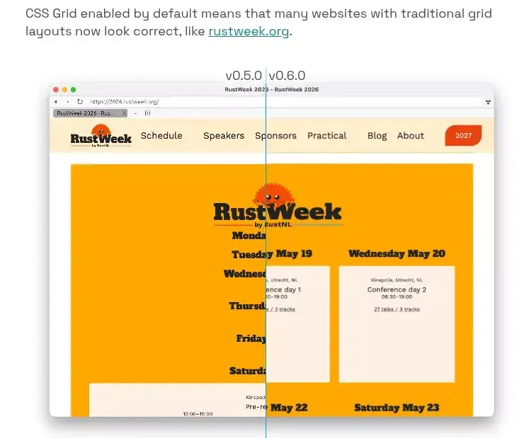 Servo Gets CSS Grid Working, Threadboost Offering Big Speed-Ups