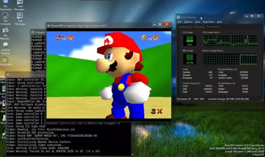 ReactOS Dev Gets FEX Running For x86_64 Games On This "Open-Source Windows" OS…