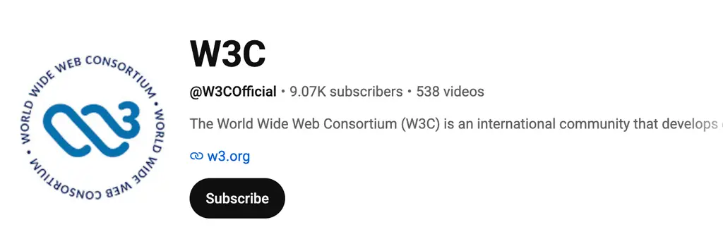 Did you know W3C has a YouTube channel?
