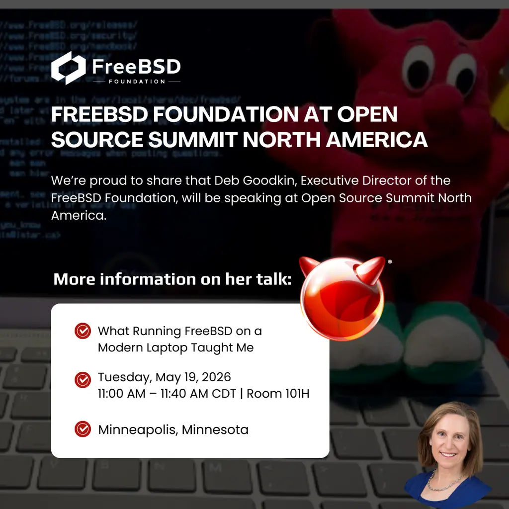 We’re proud to share that Deb Goodkin, Executive Director of the FreeBSD…