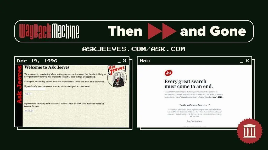 RIP Ask Jeeves. The natural-language search engine founded in 1996 was…