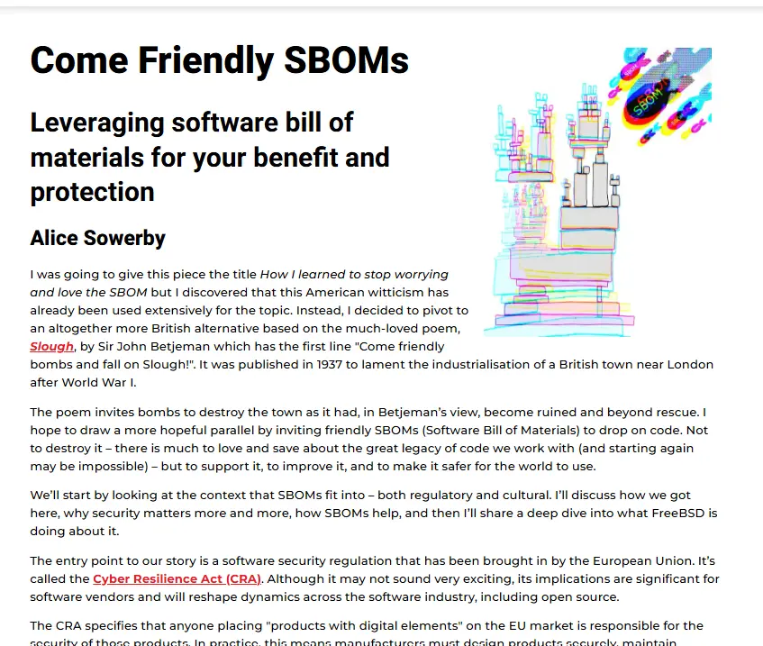 In this Q2 2026 FreeBSD Journal article, Alice Sowerby looks at the growing…
