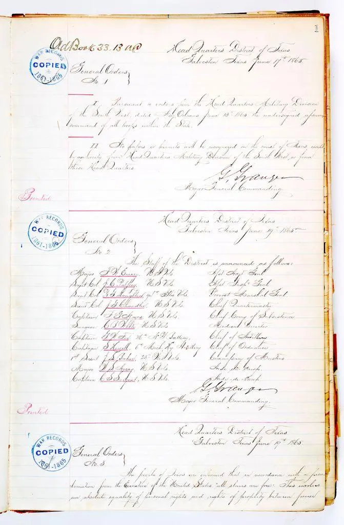 In recognition of #Juneteenth today, we’re sharing scans of General Order No.…