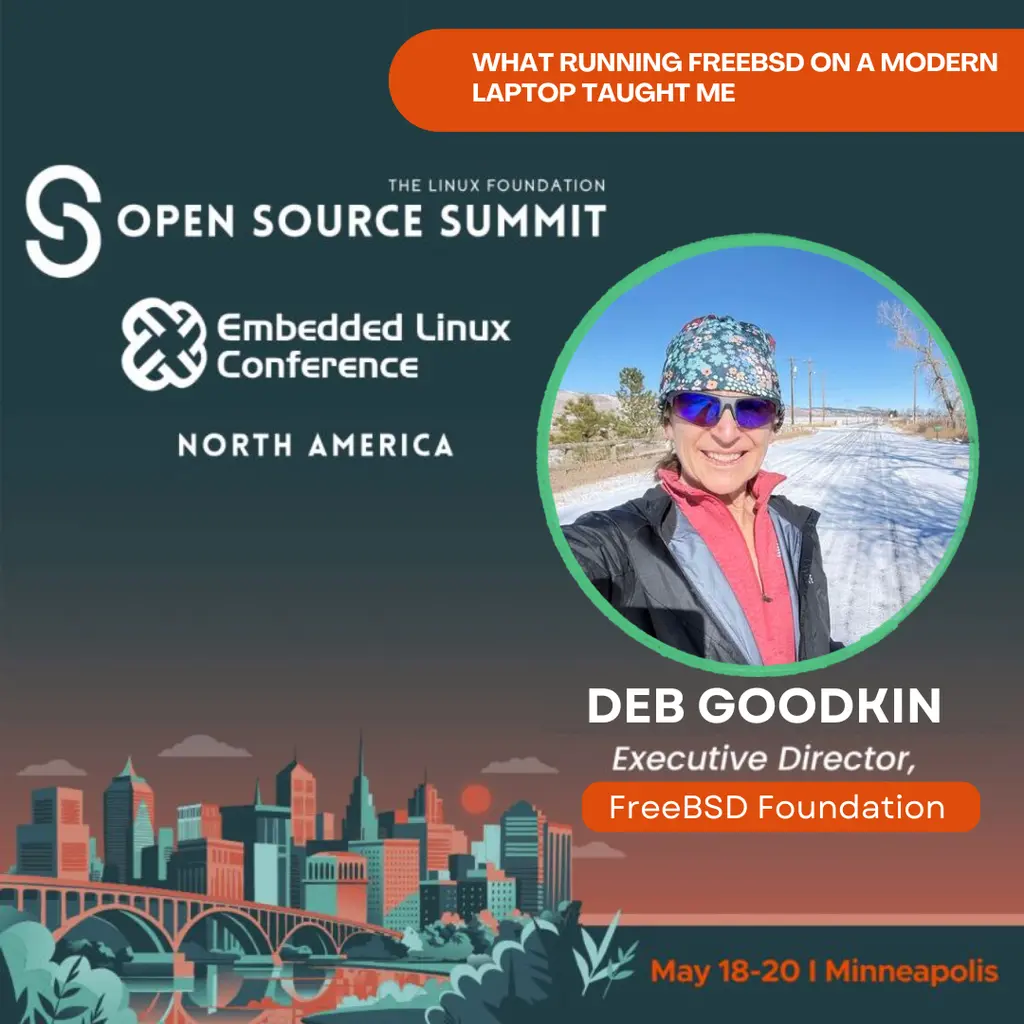Deb Goodkin's talk, "What Running FreeBSD on a Modern Laptop Taught Me," is…