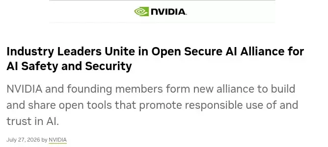 NVIDIA & Others Form The Open Secure AI Alliance