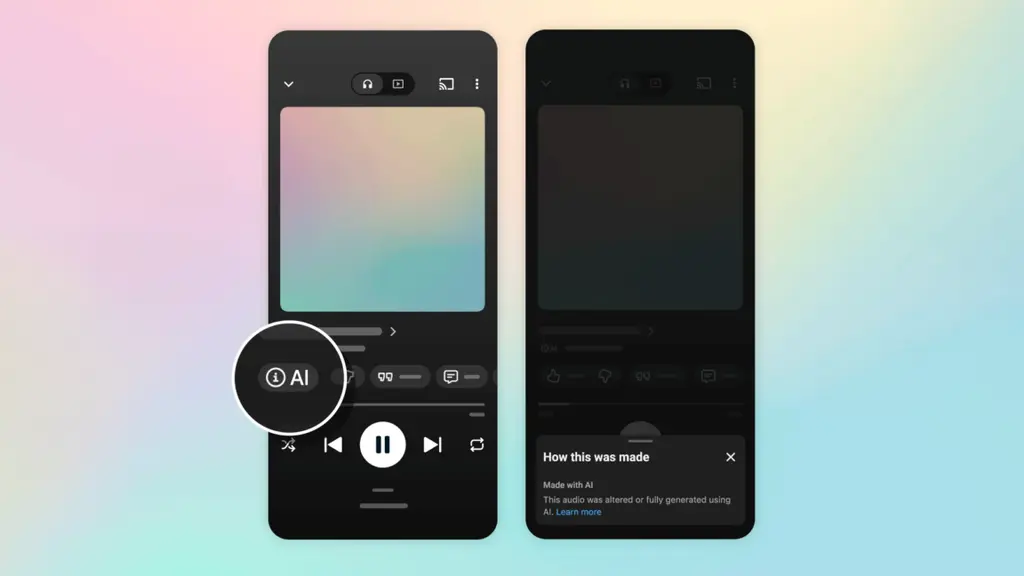 YouTube Music begins labeling AI songs