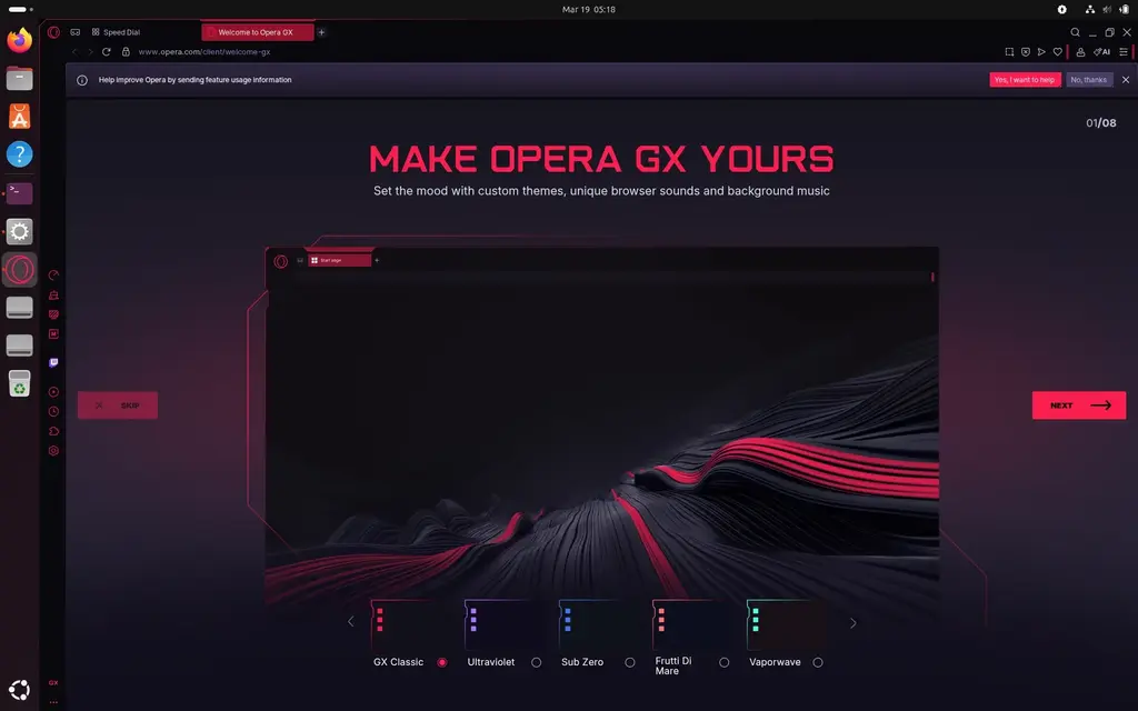 Opera GX Web Browser Released For Linux