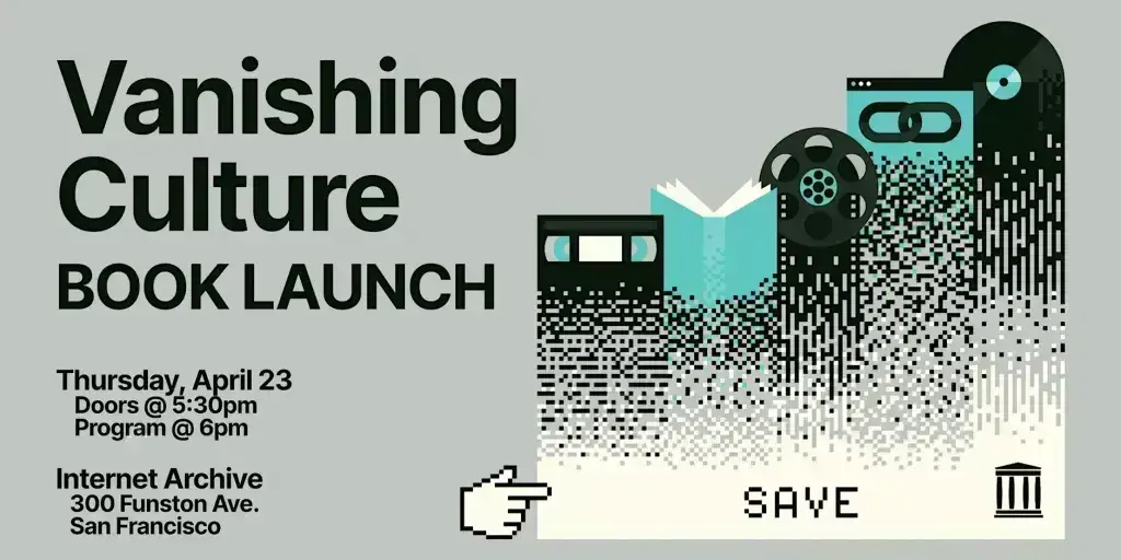 There's still time to join us tomorrow night for the VANISHING CULTURE book…