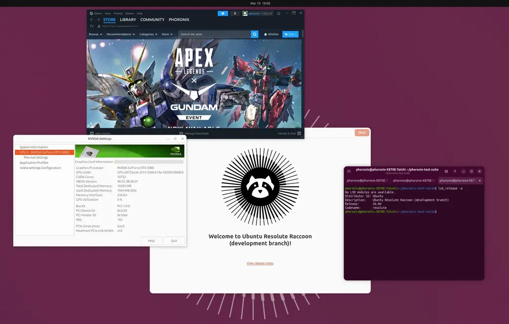 Ubuntu 26.04 With GNOME 50 Offering Some Performance Benefits For NVIDIA Linux…