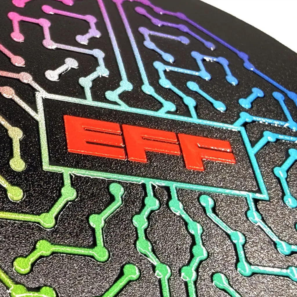 Show off your love for EFF with a sticker that's fun to look at *and* touch!…