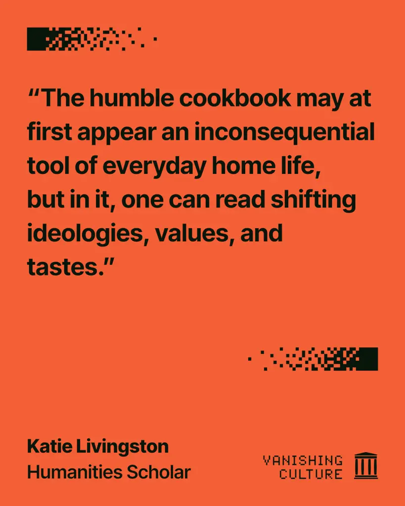 🧵1/3 What do we lose when family & community cookbooks disappear? 🍲📚