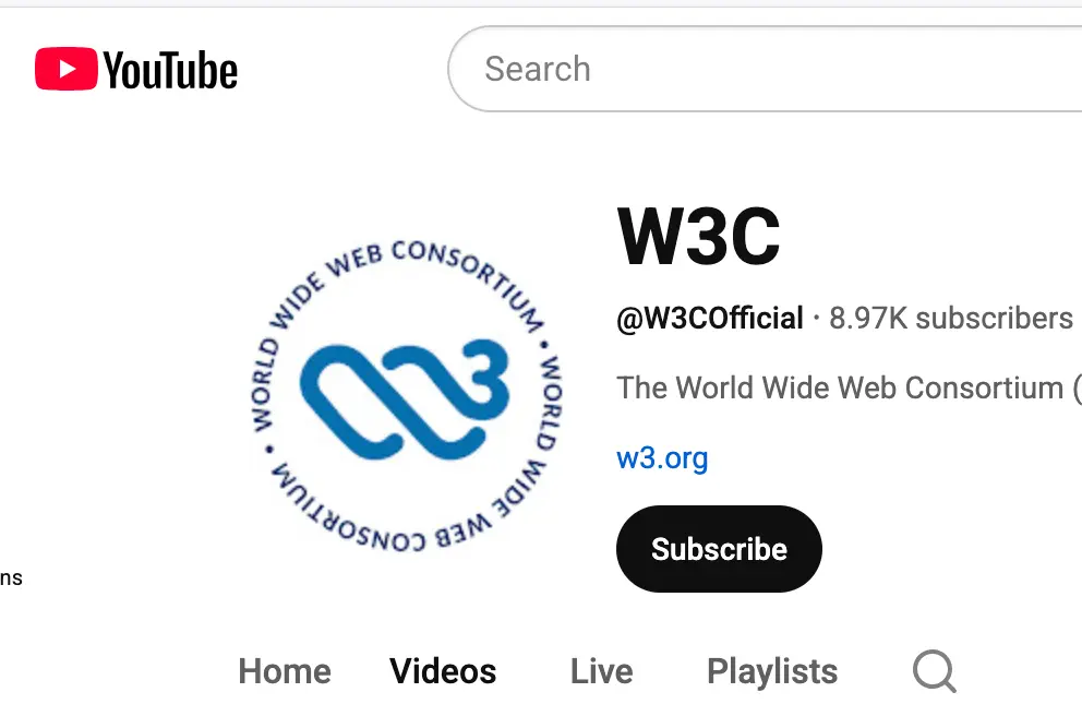 Did you know W3C has a YouTube channel?
