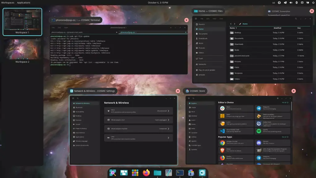 COSMIC Epoch 1.11 Released With Wayland xdg-dialog-v1, Better Multi-GPU Handling