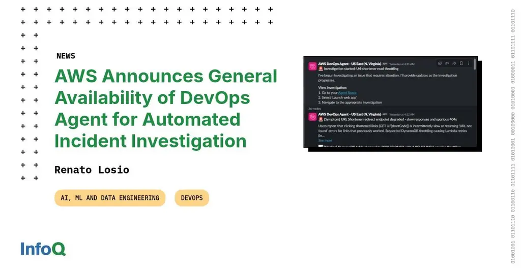 Meet DevOps Agent - a generative #AIAssistant that helps developers…
