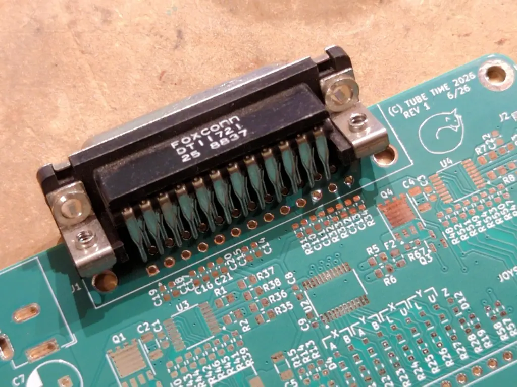 going to solder up this new board, I discovered that the DB-25 connector won't…