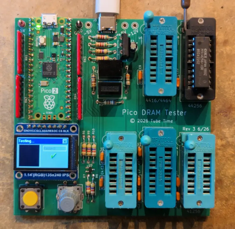 I've released the new version of my Pico2 DRAM tester! This version adds some…